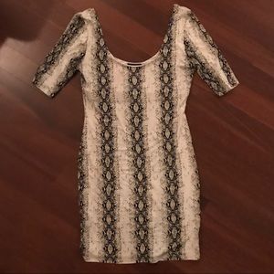 Snake Print Mini Dress
